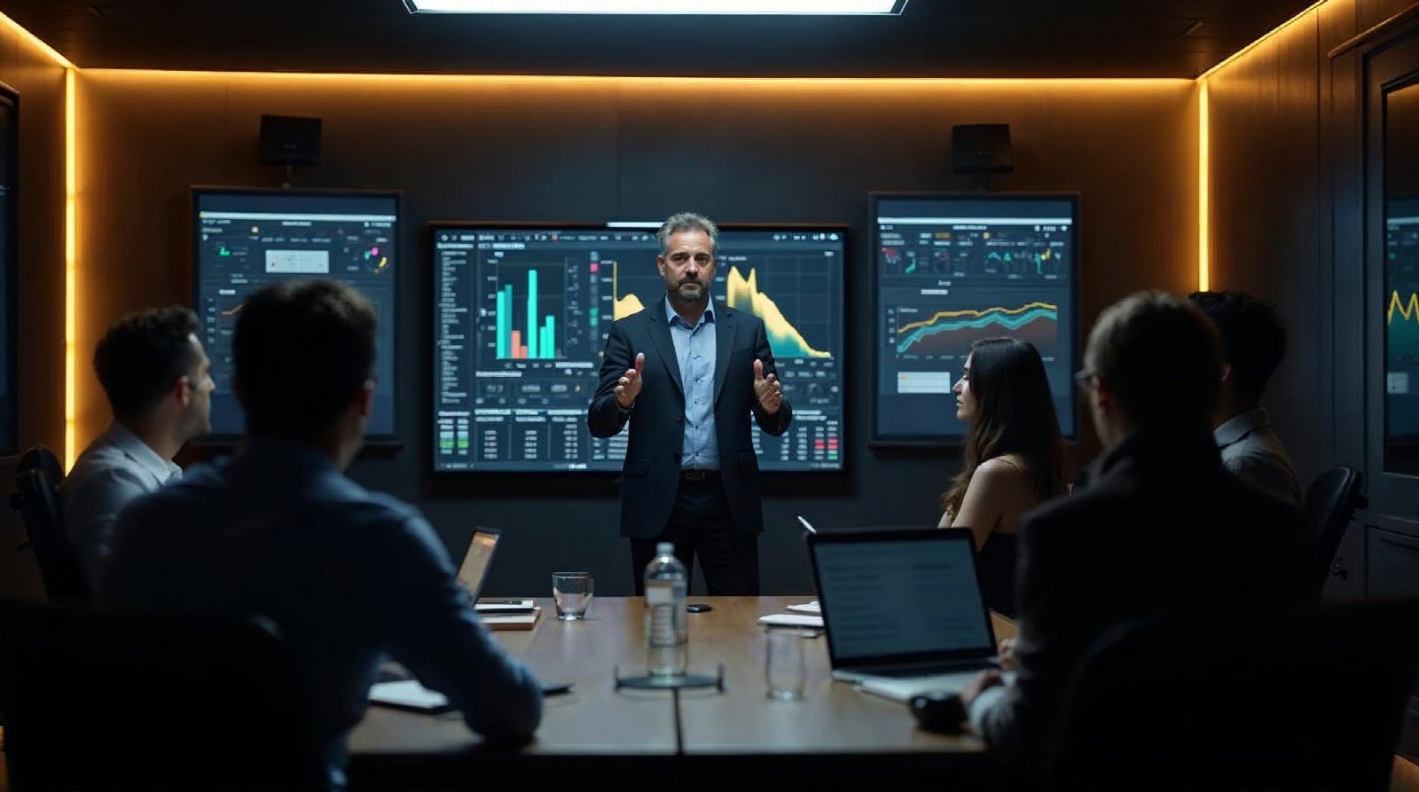 Black Belt Lean Six Sigma ao vivo — líder conduzindo a equipe na análise estatística de um projeto